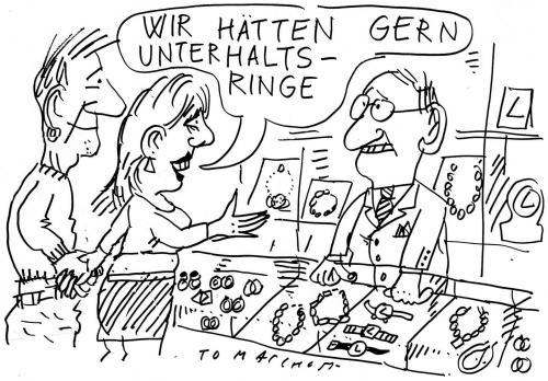 Cartoon: Unterhalt (medium) by Jan Tomaschoff tagged unterhaltszahlungen,ehe,lebensgemeinschaft,ehevertrag