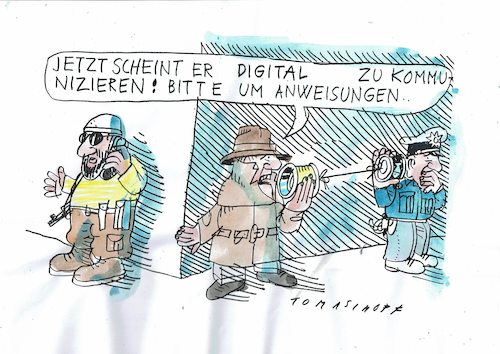 Cartoon: Verbrechen (medium) by Jan Tomaschoff tagged polizei,kriminalität,technik,polizei,kriminalität,technik