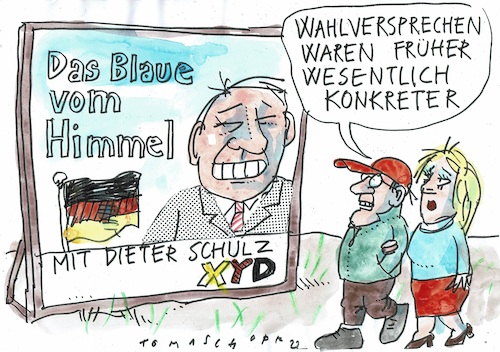 Cartoon: Versprechen (medium) by Jan Tomaschoff tagged wahlen,politiker,versprechen,wahlen,politiker,versprechen