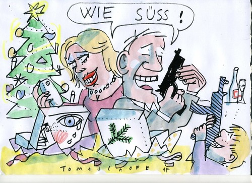 Cartoon: Waffengeschenke (medium) by Jan Tomaschoff tagged angst,terror,waffen,angst,terror,waffen