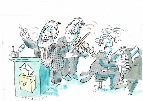 Cartoon: Wahlkampf (medium) by Jan Tomaschoff tagged wahlkampf,emotionen,vernunft,wahlkampf,emotionen,vernunft