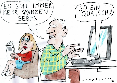 Cartoon: Wanzen (medium) by Jan Tomaschoff tagged wanzen,insekten,schmutz,wanzen,insekten,schmutz