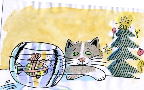 Cartoon: Weihnachtsgeschenk (medium) by Jan Tomaschoff tagged weihnachten,geschenke,weihnachten,geschenke
