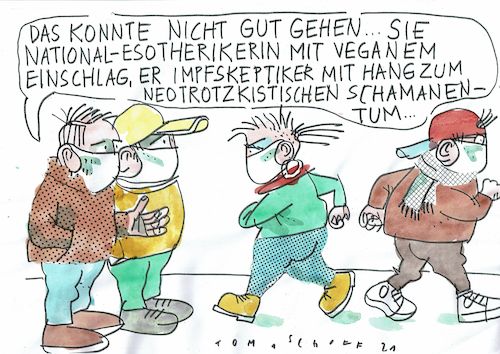 Cartoon: Weltanschauung (medium) by Jan Tomaschoff tagged corona,verschwörungstheorien,corona,verschwörungstheorien