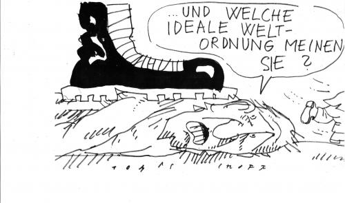 Cartoon: Weltordnung (medium) by Jan Tomaschoff tagged weltordnung