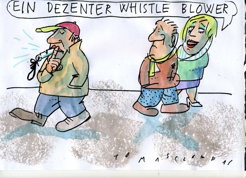 Cartoon: whistle blower (medium) by Jan Tomaschoff tagged geheimnisse,transparenz,geheimnisse,transparenz