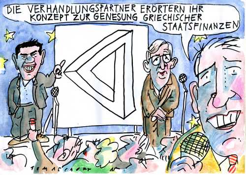 Cartoon: Wirtschaftsförderung (medium) by Jan Tomaschoff tagged griechenland,eurokrise,griechenland,eurokrise