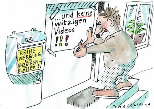 Cartoon: witzige Videos (medium) by Jan Tomaschoff tagged internet,videos,müll,internet,videos,müll