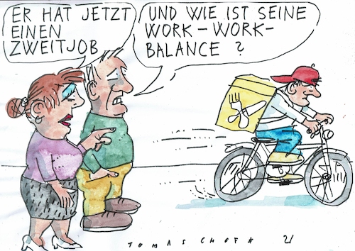 Cartoon: work life (medium) by Jan Tomaschoff tagged job,stress,freizeit,job,stress,freizeit