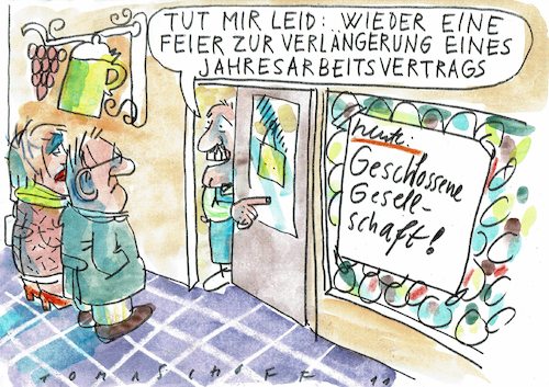 Cartoon: Zeitvertrag (medium) by Jan Tomaschoff tagged zeitvertrag,arbeitsmarkt,zeitvertrag,arbeitsmarkt