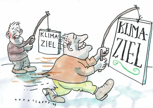Cartoon: Ziele (medium) by Jan Tomaschoff tagged klima,ziele,versprechen,bluff,klima,ziele,versprechen,bluff