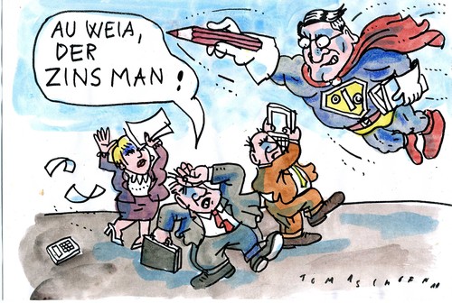 Cartoon: Zinsman (medium) by Jan Tomaschoff tagged staatsschulden,zinsen,zinseszins,staatsschulden,zinsen,zinseszins