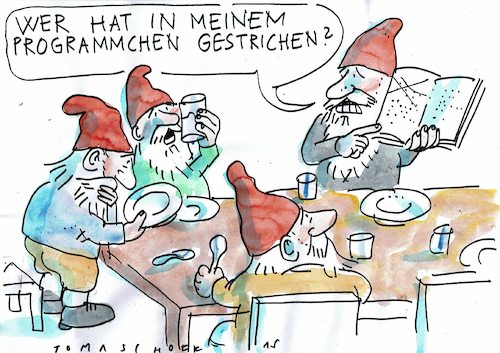 Cartoon: Zwerge (medium) by Jan Tomaschoff tagged spd,groko,spd,groko