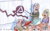 Cartoon: Arbeitsagentur (small) by Jan Tomaschoff tagged arbeitslosenzahlen,wirtschaftskrise