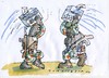 Cartoon: Demokrtische Auseinandersetzung (small) by Jan Tomaschoff tagged ukraine,separatismus