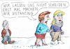 Cartoon: Distanz (small) by Jan Tomaschoff tagged pandemie,distanz,partnerschaft,ehe