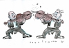 Cartoon: Duell (small) by Jan Tomaschoff tagged musiker,duell,konkurenz