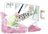 Cartoon: einsam (small) by Jan Tomaschoff tagged einsamkeit,schach