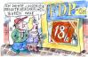 Cartoon: FDP (small) by Jan Tomaschoff tagged fdp,westerwelle,wahlen,rendite