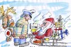 Cartoon: Kontrolle (small) by Jan Tomaschoff tagged wihnachten nikolaus weihnachtsmann santa claus
