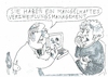 Cartoon: Management (small) by Jan Tomaschoff tagged medizin,empathie,depression