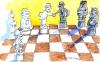 Cartoon: Negotiations (small) by Jan Tomaschoff tagged negotiations,chess