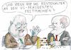 Cartoon: Rentenalter (small) by Jan Tomaschoff tagged rentanalter,demografie,biden,trump