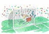 Cartoon: Tor (small) by Jan Tomaschoff tagged fussball,spiel