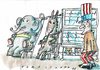 Cartoon: US-Wahlkampf (small) by Jan Tomaschoff tagged wahlkampf,politikergesundheit,clinton,trump