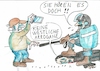 Cartoon: westliche Arroganz (small) by Jan Tomaschoff tagged diktaturen,polizeigewalt,abschottung