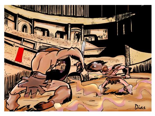 Cartoon: Gladiadores (medium) by MRDias tagged illustration