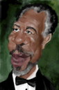 Cartoon: Morgan Freeman color (small) by MRDias tagged caricature