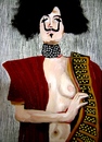 Cartoon: moustache (small) by FART tagged the,girl,with,black,moustache