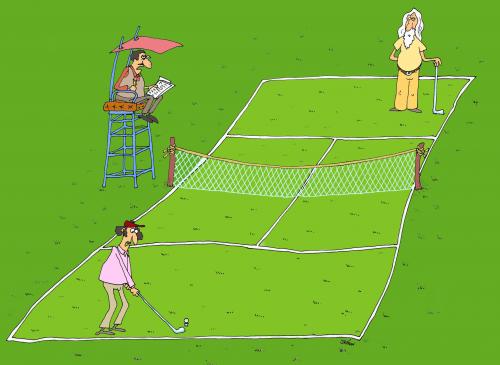 Cartoon: tennis (medium) by draganm tagged golf,tennis,sports
