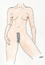 Cartoon: fashion (small) by draganm tagged woman,fashion,zipper