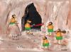 Cartoon: grand opening (small) by draganm tagged opening,cave,people,history,stone,age