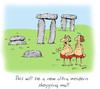 Cartoon: stonehenge (small) by draganm tagged stonehenge,shopping,mall,stone,age