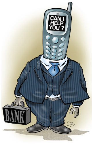 Cartoon: ebanking (medium) by Damien Glez tagged banking,economy,bank,money,banking,economy,bank,money
