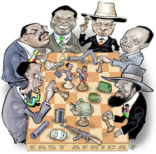 Cartoon: Influence in Africa (medium) by Damien Glez tagged influence,in,africa,petroleum,political,power,influence,in,africa,petroleum,political,power