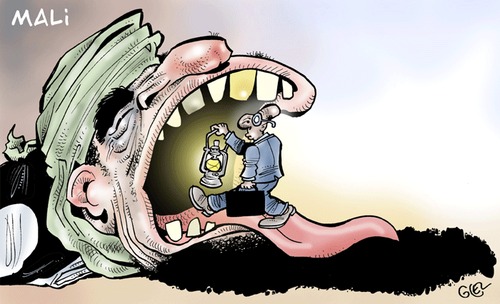 Cartoon: Mali (medium) by Damien Glez tagged mali