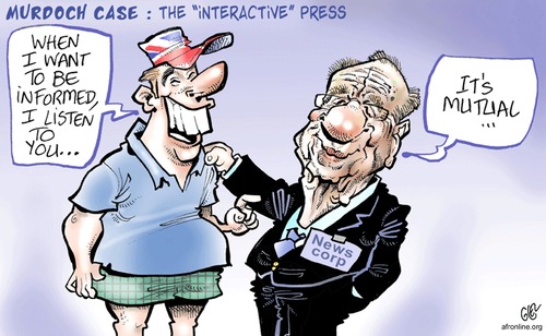 Cartoon: Murdoch (medium) by Damien Glez tagged murdoch
