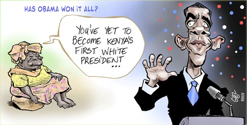 Cartoon: Obama (medium) by Damien Glez tagged obama,africa