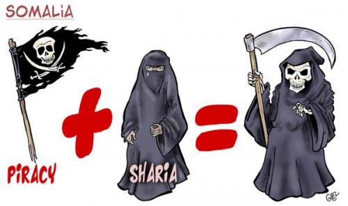Cartoon: Somalia (medium) by Damien Glez tagged somalia,piracy,sharia