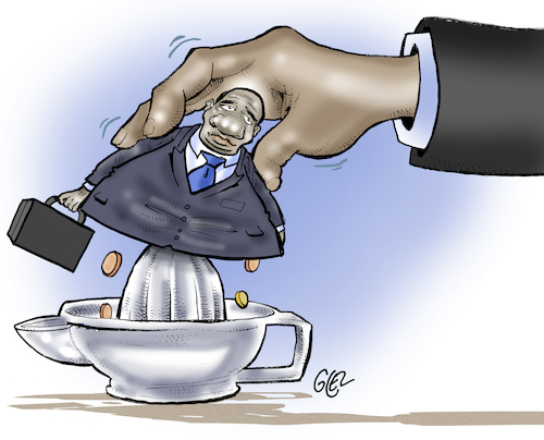 Cartoon: Taxes (medium) by Damien Glez tagged taxes,economy,taxes,economy