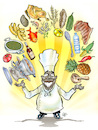 Cartoon: Cooked (small) by Damien Glez tagged cooked,kitchen,eat