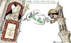 Cartoon: Kadhafi in Rome (small) by Damien Glez tagged kadhafi,rome,islam
