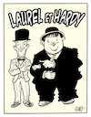 Cartoon: Laurel  and Hardy (small) by Damien Glez tagged laurel,and,hardy,cinema
