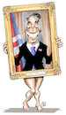 Cartoon: Private president (small) by Damien Glez tagged president,private,life