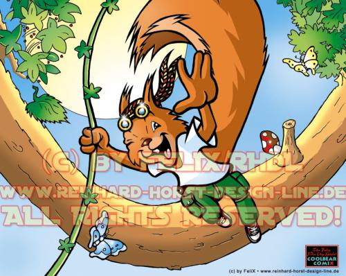 Cartoon: Cartoon Character Design (medium) by FeliXfromAC tagged eichhorn,chipmunk,felix,alias,reinhard,horst,design,line,character,mascot,sympathiefigur,germany,aachen,illustrator,cartoon,comic,illustration