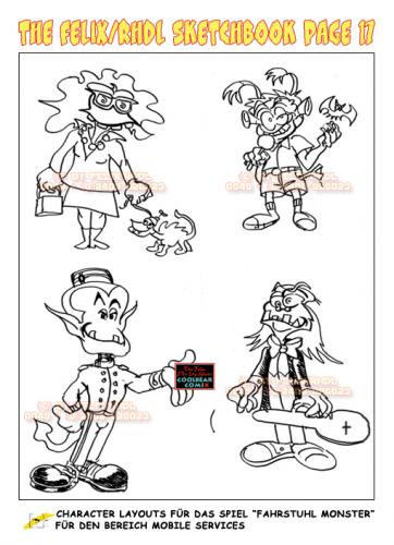 Cartoon: Cartoon Monster Sketchbook 17 (medium) by FeliXfromAC tagged monster,mutants,layout,stockart,frau,mann,man,woman,felix,alias,reinhard,horst,horror,aachen,design,line,comic,cartoon,game,spielkarten,cards